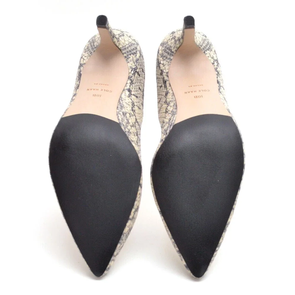 Cole Haan Grand Ambition Gray Snake Pump 75mm 10 B New